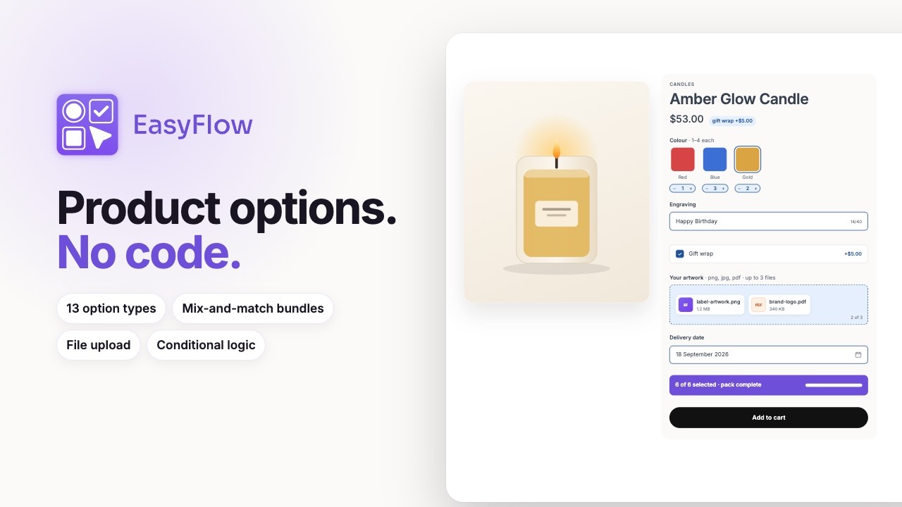 EasyFlow Product Options Demo