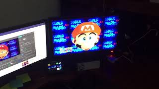 Super Mario 64 on Three Screens at the RetroRobby Studio