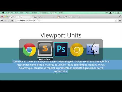 Responsive Web Design Viewport Units