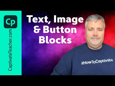 Arbeiten mit Text-, Bild- und Schaltflächenblöcken in Adobe Captivate 12