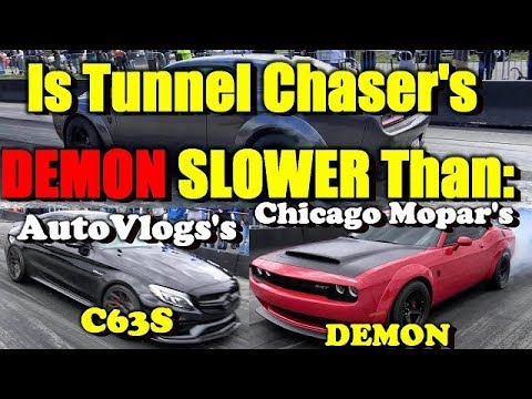 840 HP Dodge DEMON and 808 HP DEMON - Are they really SLOWER Than AutoVlog's Tuned C63S AMG? Yah..no