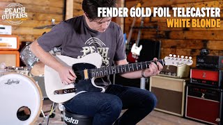 Video thumbnail for No Talking...Just Tones | Fender Gold Foil Telecaster | Ebony - White Blonde by Peach Guitars