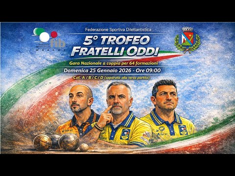 5° Trofeo Fratelli Oddi - Gara nazionale a coppia - categorie A • B • C • D | Bocce Raffa