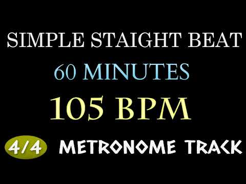 105 BPM Drum Loop - 1 HOUR ~ 4/4 Metronome Beat | Simple Straight Beat - Practice Tool - Drum Beat