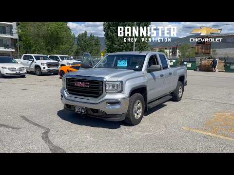 2016 GMC Sierra 1500 4WD Double Cab Standard Box in Gray for sale at Bannister Chevrolet Penticton in Penticton, BC