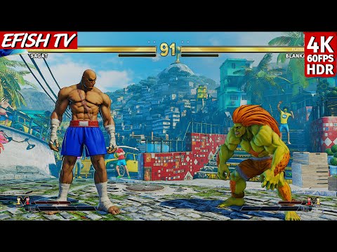 Sagat vs Blanka (Hardest AI) - Street Fighter V