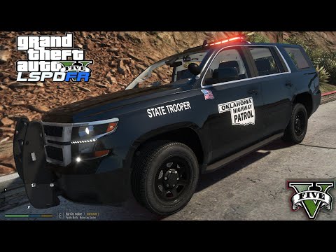 GTA 5 LSPDFR - Oklahoma Highway Patrol - NEW - Chevrolet Tahoe (GTA 5 Police Mods)