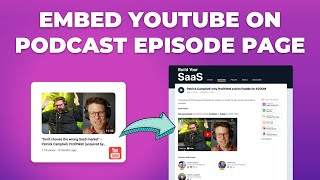 How to embed YouTube video episode on your podcast website