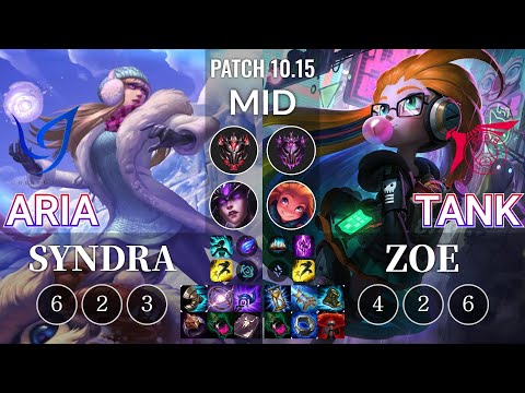 CGA Aria Syndra vs TLN Tank Zoe Mid - KR Patch 10.15