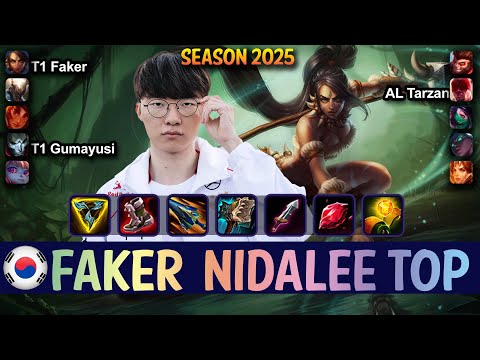 T1 Faker NIDALEE vs WUKONG Top - Patch 25.11 KR Ranked | lolrec