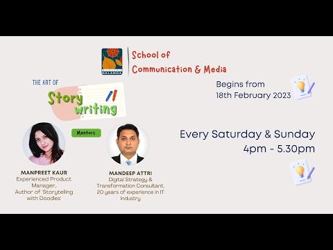 Enneagram, Character arcs and Detective thrillers genre by Mandeep Attri (19th March 23, 4pm to 5pm)