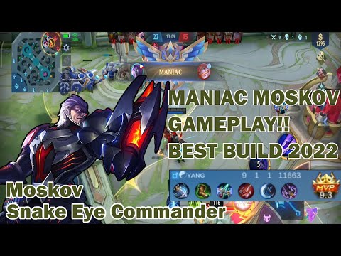 MANIAC Moskov Gameplay | 9 KILLS MVP,  Moskov best build 2022 | MLBB