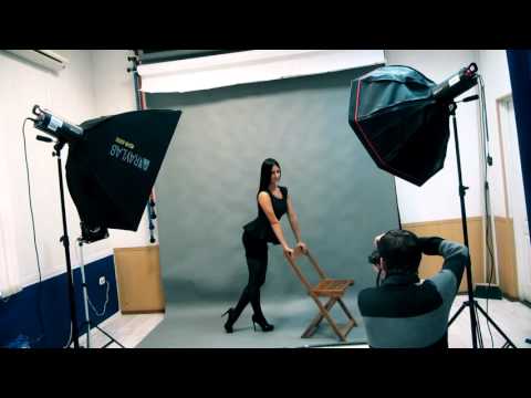 Backstage photo shoot.