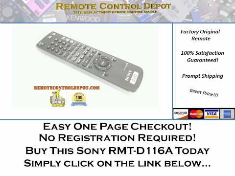 Click for Huge Savings on the Sony RMT-D116A Remote Control