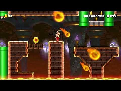 W8-3 Bowser Jr's Chaos Castle by BabyMatiny 🍄 Super Mario Maker 2 ✹Switch✹ #bby