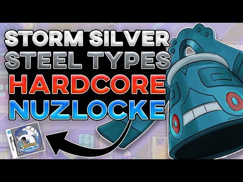 Can I Beat A Pokemon Storm Silver Hardcore Nuzlocke With Only STEEL Types?! (Rom Hack)