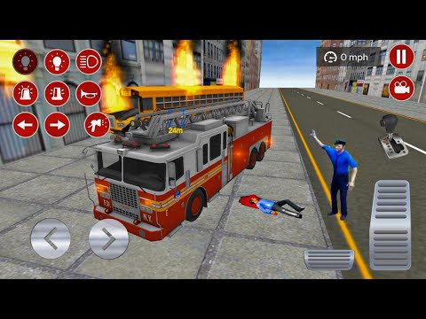 Rescue Fire Truck Driving Simulator New Update - emergency life Guard Fire Service Team