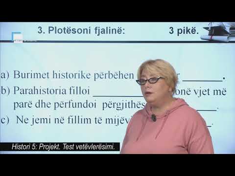 Histori 5 - Projekt. Test vetëvlerësimi.