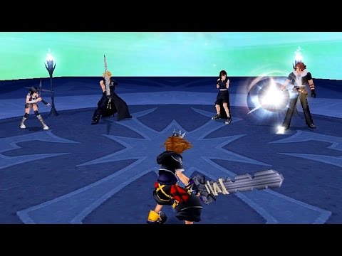 Kingdom Hearts 2: Cloud, Squall, Tifa, Yuffie Boss Fight (PS3 1080p)