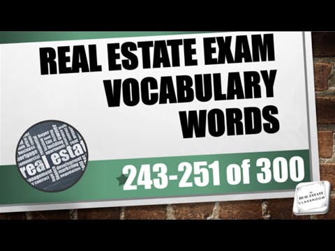 Real Estate Vocabulary 1 20 of 300 Real Estate Exam Prep Videos