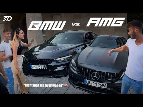 SD // STRASSENUMFRAGE STUTTGART - BMW M4 vs. C63s AMG // SOUNDCHECK - WALKAROUND