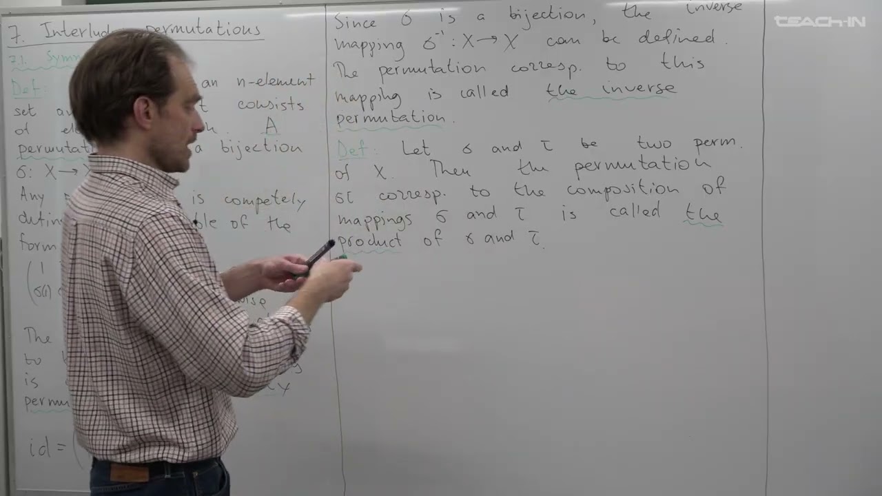 Smirnov S.V. - Linear Algebra - 7. Interlude: Permutations