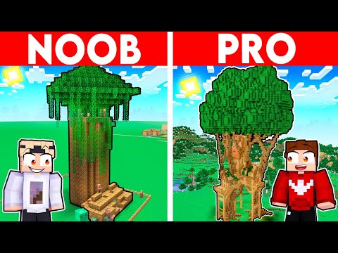 Minecraft NOOB vs PRO: BAUMHAUS BAU CHALLENGE
