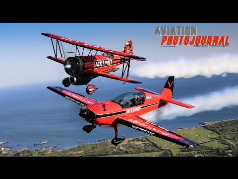 Amazing Air-to-Air!  Jack Link's Screamin' Sasquatch Jet Waco and Extra 300L
