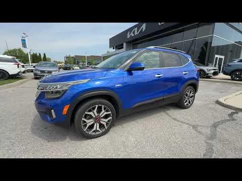 2022 Kia Seltos in Blue for sale at Clarington Kia in Bowmanville, ON