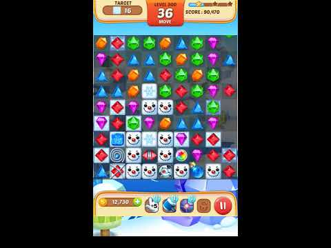 Jewel Match King Level 300 - Walkthrough ( No Booster )