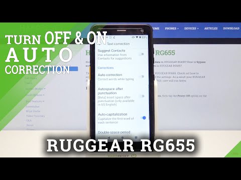 How to Activate Auto Correction – Additional Keyboard Features on RUGGEAR RG655