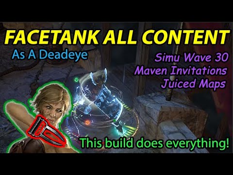 *FACETANK ALL CONTENT* Molten Strike Deadeye Build Guide, Simu Wave 30,Feared,Juiced Maps | POE 3.18
