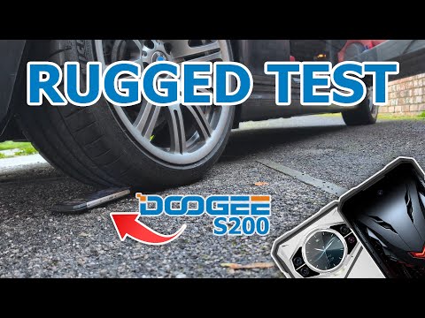 DOOGEE S200, if your rugged phone gets run over by a car, slowly...