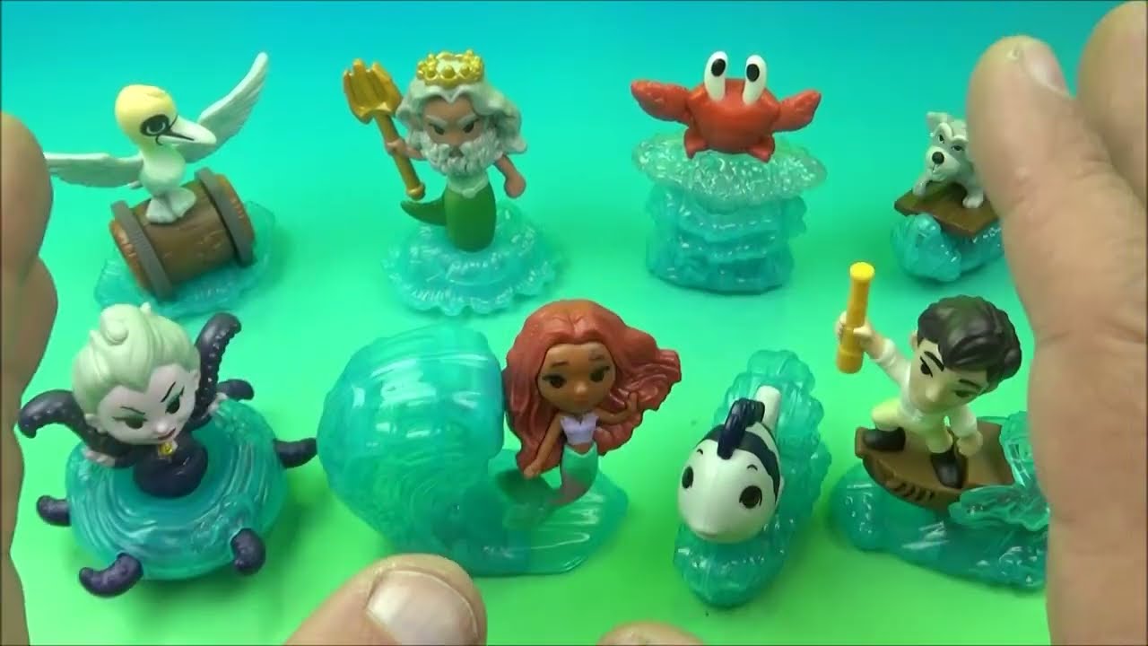 2023 DISNEY'S THE LITTLE MERMAID SET OF 8 McDONALD'S HAPPY MEAL COLLECTIBLES VIDEO REVIEW