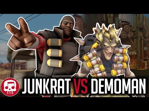 JUNKRAT VS DEMOMAN RAP BATTLE by JT Music (Overwatch vs TF2)