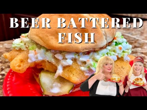 Crispy BEER BATTERED Fish Sandwich Recipe  (GREAT for Fish and Chips!)