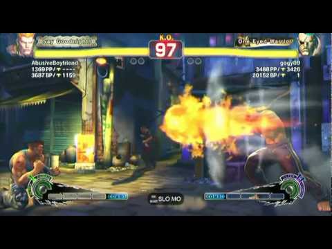 ssf4 AE   B-rank guile  vs  A+-rank  sagat  (gogy09)