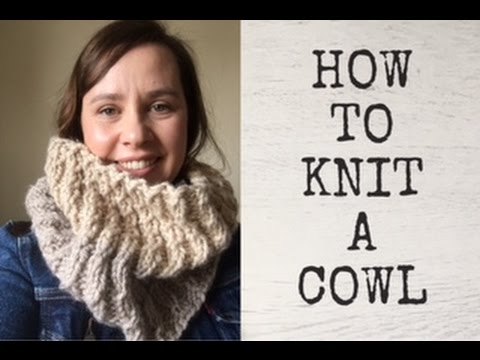 HOW TO KNIT A COWL/SCARF - cable rib pattern | TeoMakes