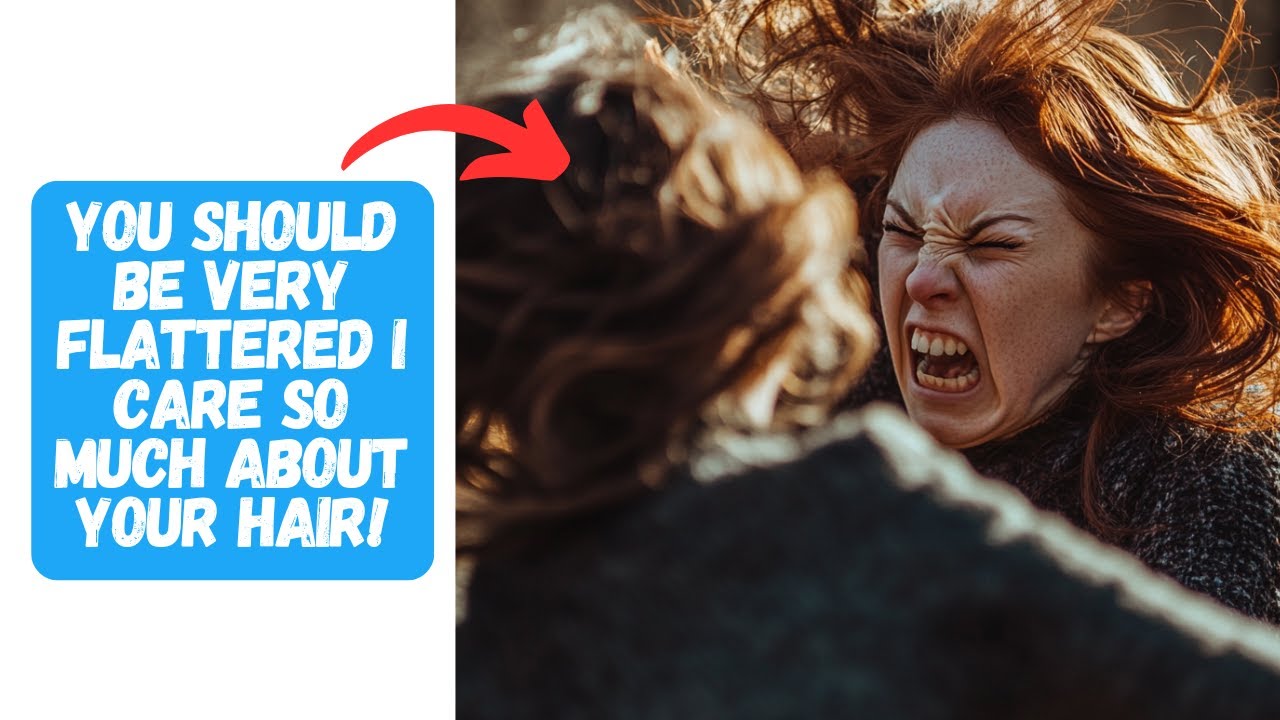 Karen Yanks a Redhead's Hair, Demanding Info, Only to Get Her Own Hair Yanked Back Just as Hard!