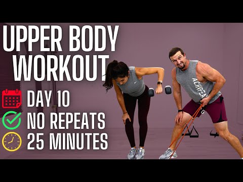 Upper Body No Repeat Workout - Dumbbells or Resistance Bands - 31 DoF Day 10