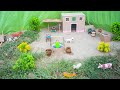 Making Miniature Cardboard Village House DIY Miniature Well Creative Villagers