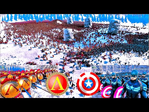 5000 Captain America Vs 30K Spartans | Ultimate Epic Battle Simulator | UEBS