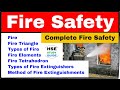 Complete Fire Safety Fire Triangle Types Of Fire Fire Extinguishers Method Of Extinguishment