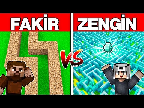 FAKİR VS ZENGİN LABİRENT KAPIŞMASI 😱 - Minecraft