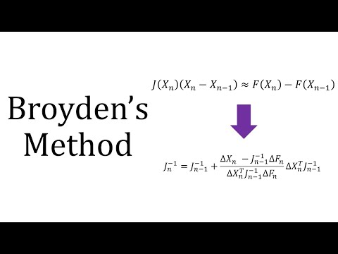 Broyden's Method Broyden's Method video