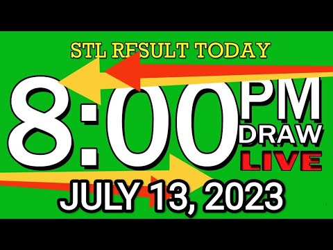 LIVE 8 PM STL RESULT TODAY JULY 13, 2023 LOTTO RESULT WINNING NUMBER
