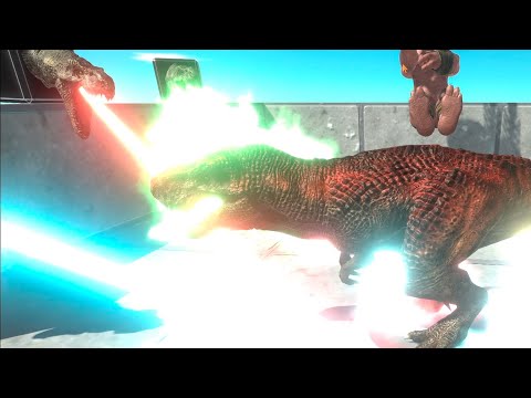 LIGHTNING GUN OGRE LORD & 5 PLASMA T REX BOX vs EVERY UNIT   Animal Revolt Battle Simulator