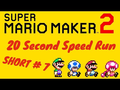 Super Mario Maker 2 - 20 sec speed run - #Shorts 7
