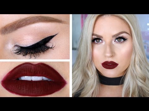 Classic Deep Red Lips & Cat Eye Liner! ♡ Chit Chat GRWM! Video