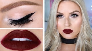 Classic Deep Red Lips & Cat Eye Liner! ♡ Chit Chat GRWM! by Shaaanxo